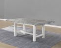 Canova - Gray Marble Top Dining - White