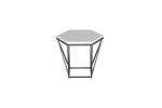 Corvus - End Table With Marble Top Hexagon - White