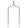 Garden Arches 2 pcs Black 47.2"x15"x102.4" Steel